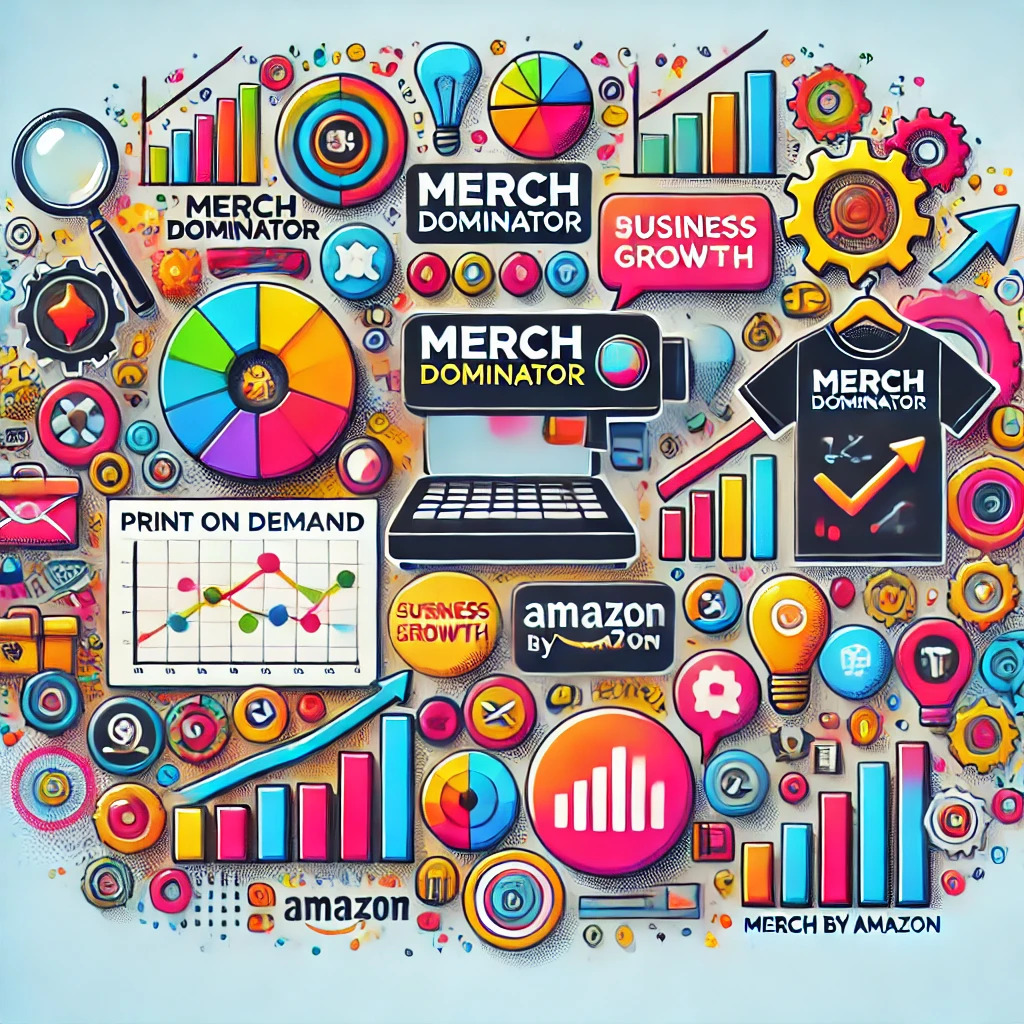 Merch Dominator - Outil puissant pour maximiser les revenus Print on Demand sur Merch by Amazon. Trouvez des niches rentables, optimisez vos mots-clés et améliorez vos ventes avec Merch Dominator.