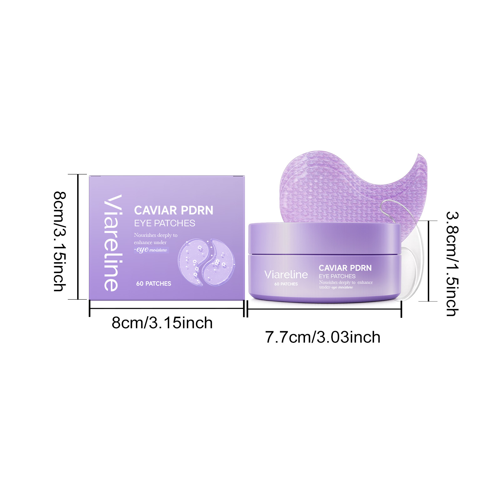 Luxe Eye Revive Patches — PDRN & Caviar Complex (Set of 60) - Image 3