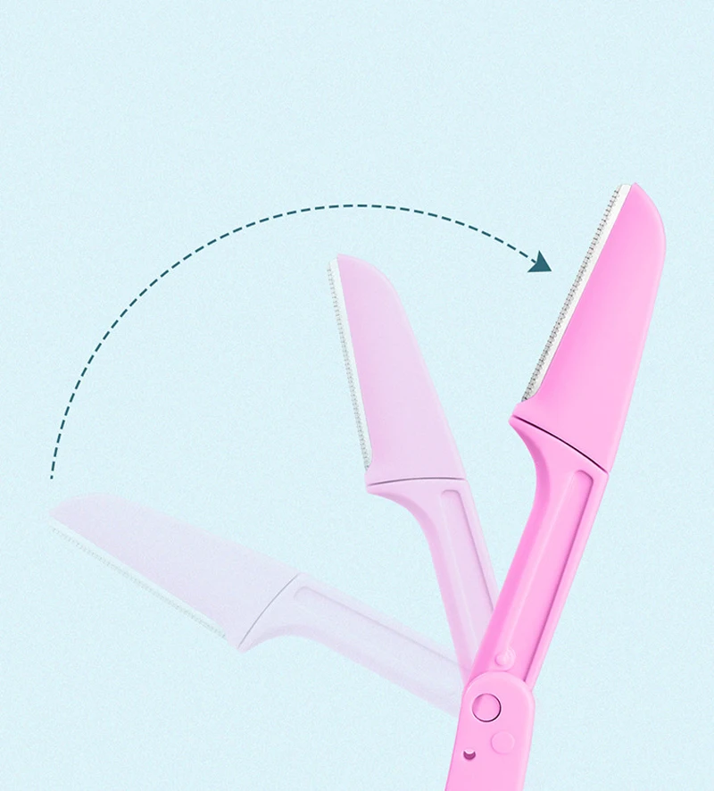 Foldable Mini Dermaplaning Facial Razor Set (3-Pack) - Image 5