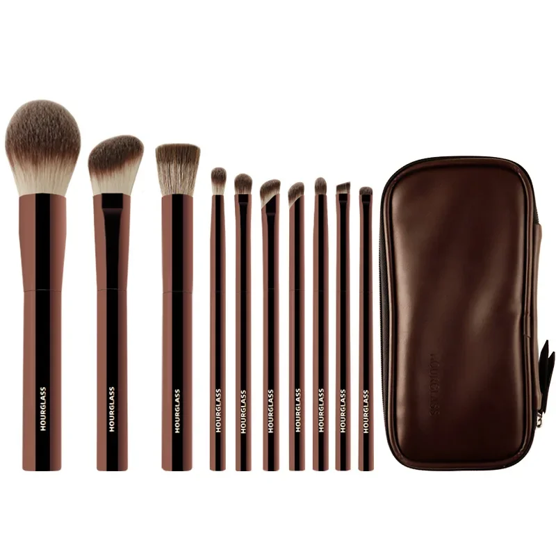 Luxury 10-Piece Rose Gold Makeup Brush Set