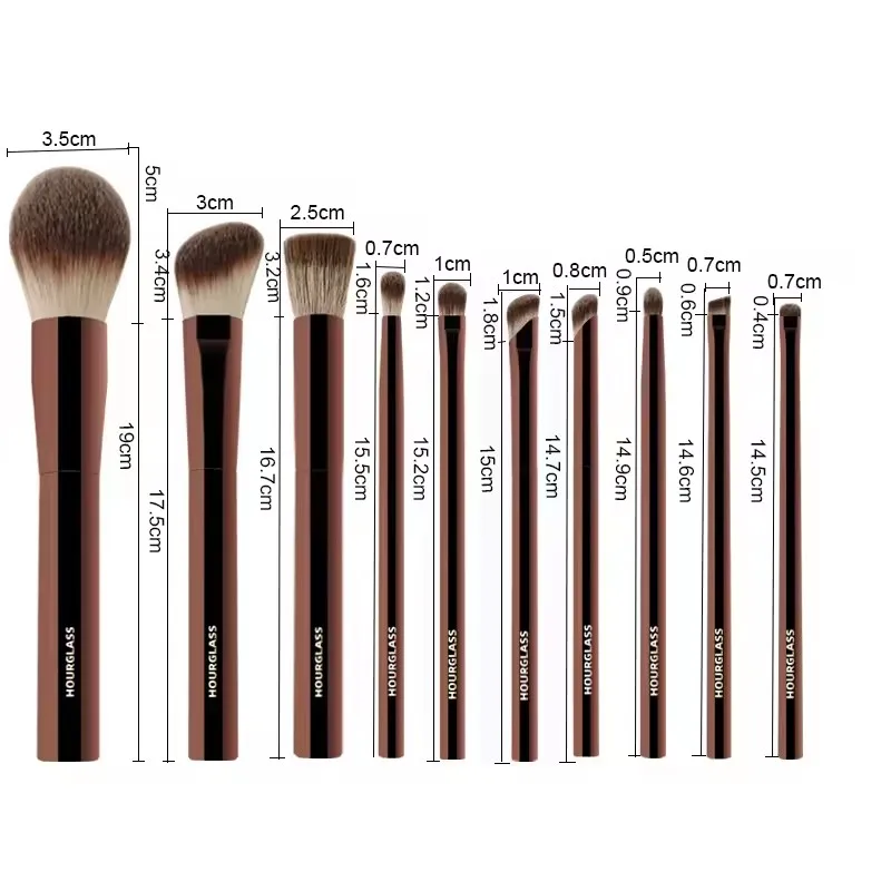 Luxury 10-Piece Rose Gold Makeup Brush Set - Image 3