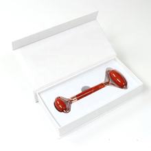 Real Heart-Shaped Red Jade Gua Sha & Roller Set