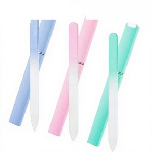 Pastel Czech Glass Double-Sided Nail File & Case