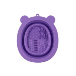 Portable Silicone Makeup Brush Cleaning Mat & Bowl