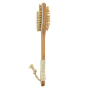 Bamboo Long Handle Dry Body Brush & Back Massager