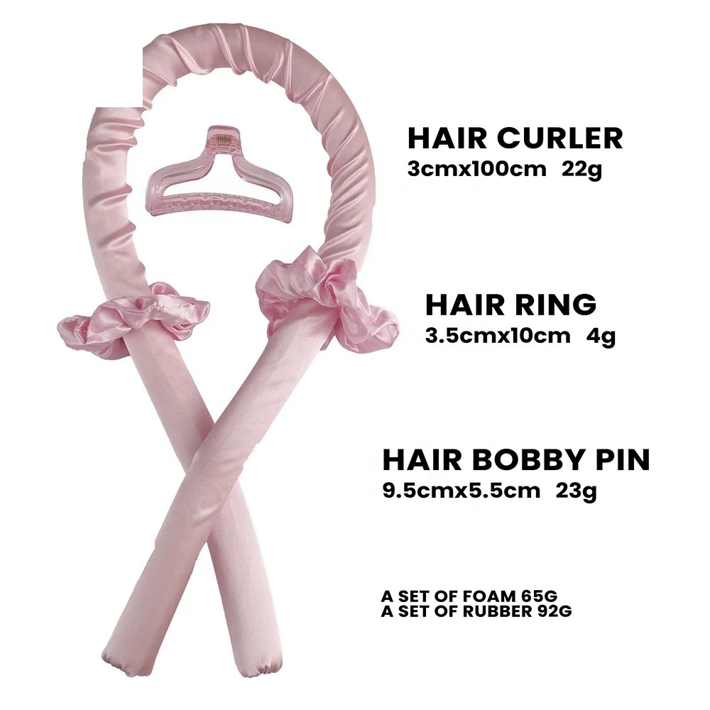 Silk Heatless Hair Roller & Scrunchies Set - Image 4