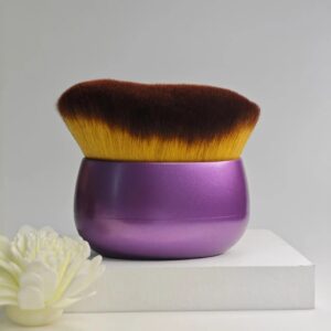 Wide-Head Kabuki Brush with Wood Handle for Self Tanner