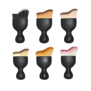 S-Shaped Short Face Brush for Foundation, Blush & Powder