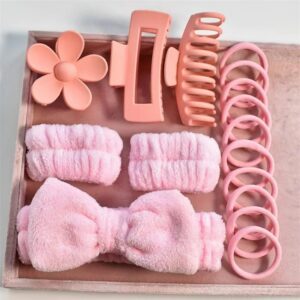 16-Piece Spa Headband, Wristband and Hair Claw Set