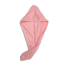 Coral Fleece Microfiber Quick Dry Hair Towel Wrap - Yellow