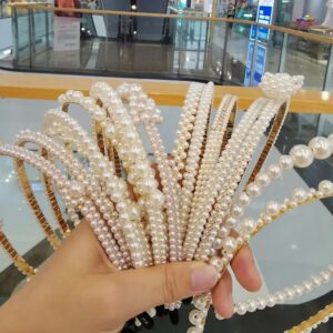 Braided Pearl Hair Band for Women