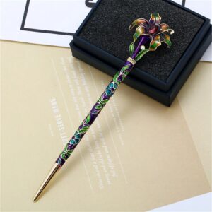 Vintage Chinese-Style Crystal Flower Hair Stick
