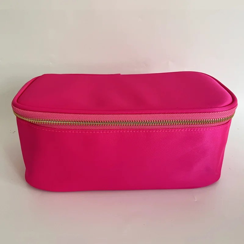 Personalised Letter Patch Nylon Makeup Bag with Mirror - photo 2