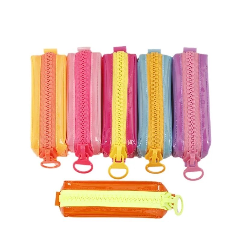 Clear PVC Waterproof Makeup Brush Holder Zip Pouch
