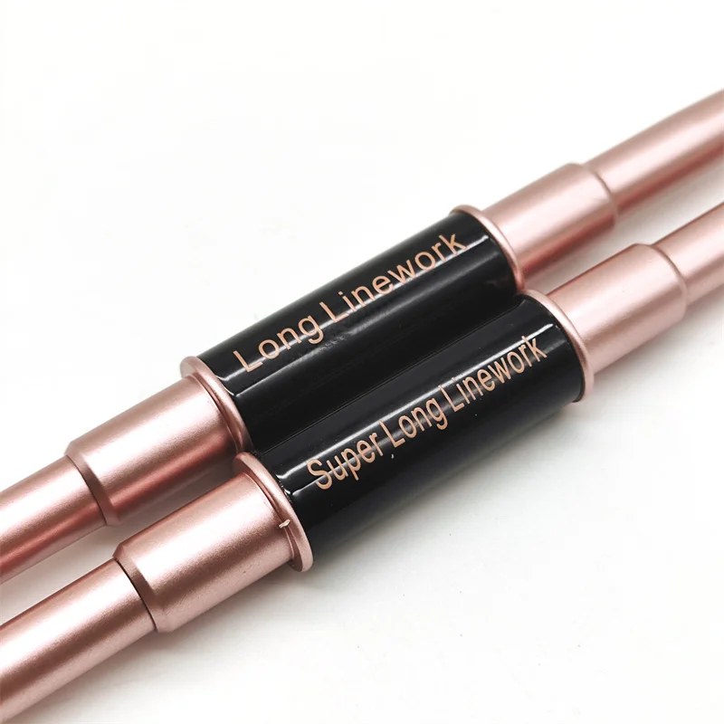 Dual-Ended Long Nail Art Liner Brush with Black Metal Handle - photo 5