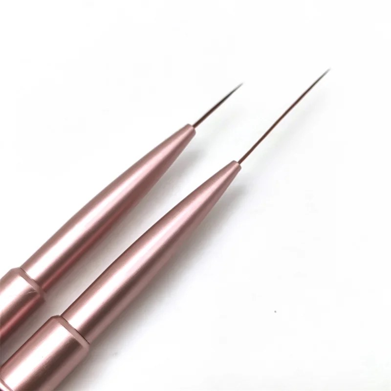 Dual-Ended Long Nail Art Liner Brush with Black Metal Handle - photo 3